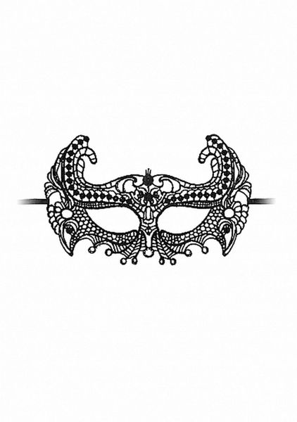 Empress Black Lace Mask - Black zdjęcie 3