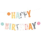 Baner Happy Birthday Kotki 200cm