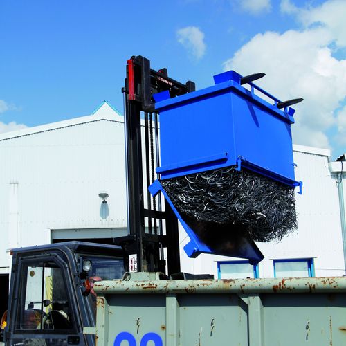 Kontener pojemnik z uchylnym otwieranym dnem klapowym 600L na Arena.pl