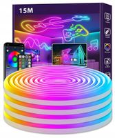Taśma Led 15M Neonowa Rgb Wifi Aplikacja Pilot Elastyczna Formowania