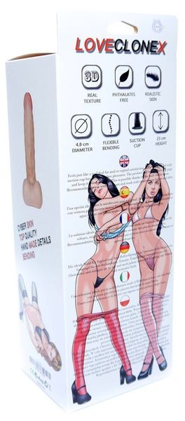 Wyginany Członek Dildo Cyber Skin - Loveclonex Asklepios 8" zdjęcie 10