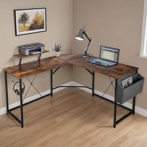 Biurko narożne z nadstawką AMORA RUSTIC na Arena.pl