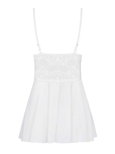 Komplet 810-BAB-2 babydoll i stringi - biały - Obsessive S/M na Arena.pl
