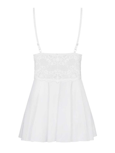 Komplet 810-BAB-2 babydoll i stringi - biały - Obsessive S/M zdjęcie 5