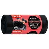 worki na śmieci 240l czarne 20szt big strong paclan