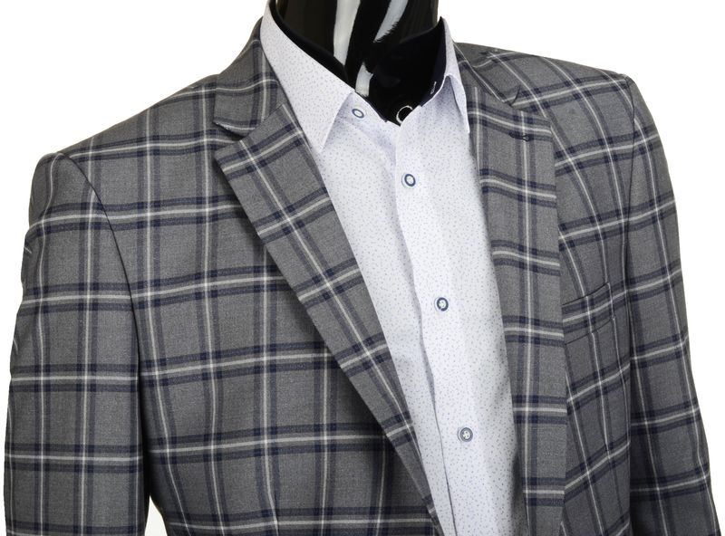 Modna POLSKA marynarka w kratkę  JACK 56/176 zdjęcie 3