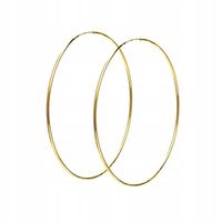 Kolczyki koła pozłacane ANIA KRUK złote duże gładkie 5 cm srebro 925