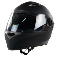 Kask na skuter motocyklowy szczękowy zamknięty BB09B z blendą L czarny mat