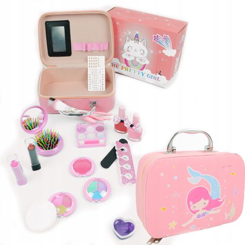 KUFEREK Z KOSMETYKAMI ZESTAW DO MAKIJAŻU OCZU UST POLICZKÓW PAZNOKCI WŁOSÓW na Arena.pl