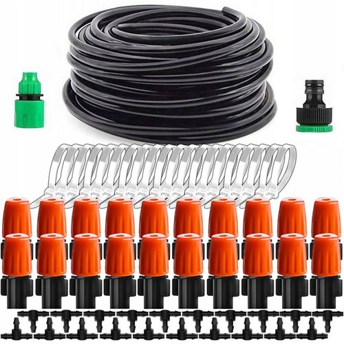 ZESTAW NAWADNIANIA KROPELKOWEGO SYSTEM AUTOMATYCZNY 20M+KROPLOWNIKI OPASKI na Arena.pl