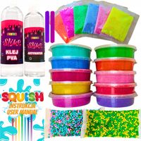 ZESTAW SLIME XXL DO ROBIENIA GLUTÓW ZRÓB TO SAM PREZENT KREATYWNY