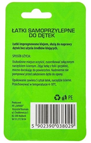 Łatki samoprzylepne do dętek na Arena.pl