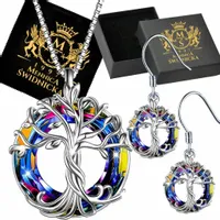 Mennica Świdnicka - Srebrny Naszyjnik Kolczyki Komplet Srebro Prezent