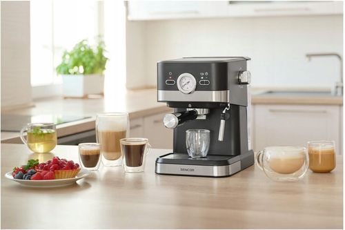 Ekspres do kawy Ciśnieniowy Kolbowy Sencor 1050W 20bar + Spieniacz mleka na Arena.pl