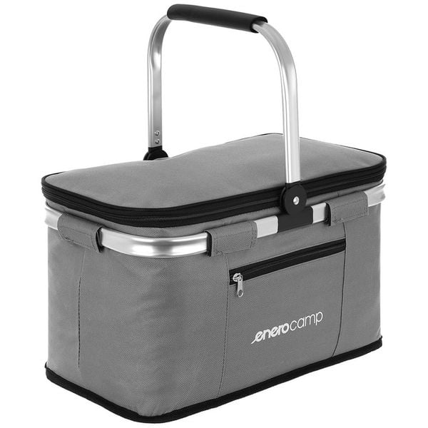 Torba termiczna NA PLAŻĘ PIKNIK składana konstrukcja KOSZYK 24L z rączką zdjęcie 5