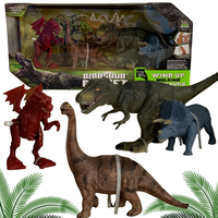 Zestaw Figurek Dinozaurów Do Zabawy 4 Dinozaury Jeden Nakręcany Drzewko