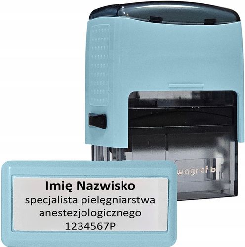 WAGRAF B2 - Pieczątka do 4 wersów - 12 kolorów obudowy do wyboru - IMIENNA na Arena.pl