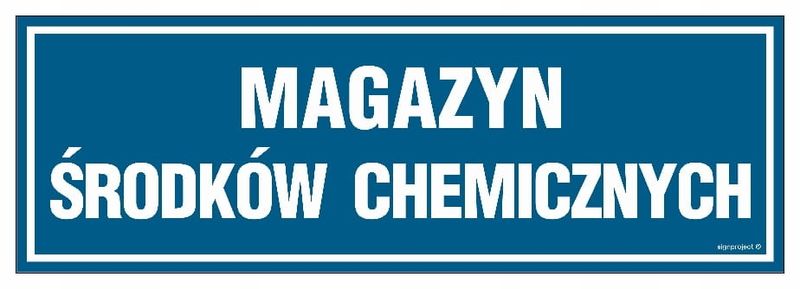 Magazyn Środków Chemicznych Tabliczka Znak 300 X 100 Z Przylepcami Pn zdjęcie 1