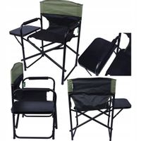 KRZESŁO WĘDKARSKIE ZE STOLIKIEM FOTEL TURYSTYCZNY LEKKI WYTRZYMAŁY STABILNY