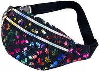 Biodrówka Wodoodporna Nerka saszetka motylki motyl R43_Czarny