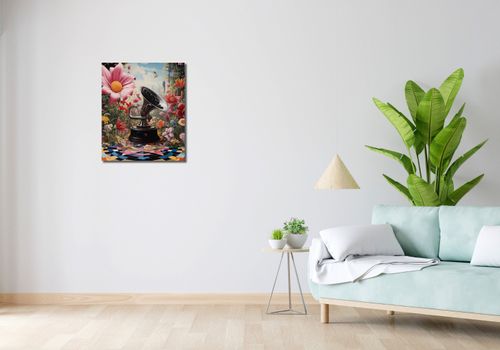 Obraz 50x60cm Gramofon w Kwiatach na Arena.pl