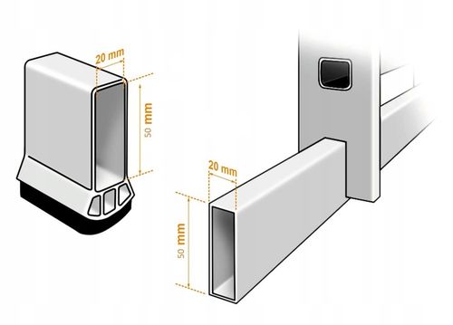 Stopa stabilizująca drabiny rusztowania 50x20 mm 201294 Corda Krause na Arena.pl