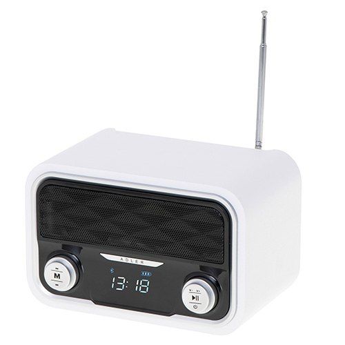 Adler | Radio Bluetooth | AD 1185 | AUX in | Biały na Arena.pl