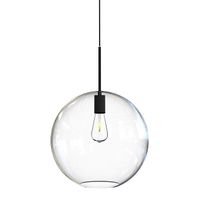 Skandynawska lampa wisząca Sphere 7846 kulista do sypialni czarna