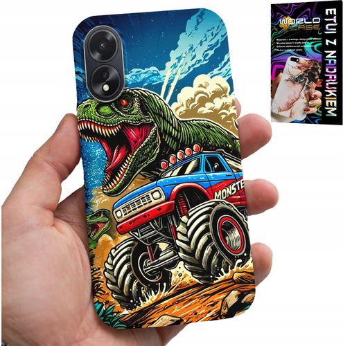 ETUI DO OPPO A38 4G -DINOZAUR W MONSTERTRUCKU WZORY DLA DZIECI na Arena.pl