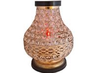 SOLAR SOLARNY FOTOWOLTAICZNY ZNICZ LAMPION NA GRÓB KARAFA VIP ZŁOTO-BIAŁA