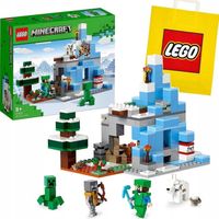 LEGO MINECRAFT 21243 KLOCKI LODOWA JASKINIA DOMEK OŚNIEŻONE SZCZYTY