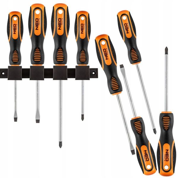 NEO ZESTAW WKRĘTAKÓW ŚRUBOKRĘTÓW 4 ELEMENTY MAGNES + UCHWYT 04-191 zdjęcie 1