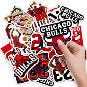 NAKLEJKI NA ZESZYT NALEPKA Z POSTACIAMI SPORT KOSZYKÓWKA BULLS WZORY 10SZT