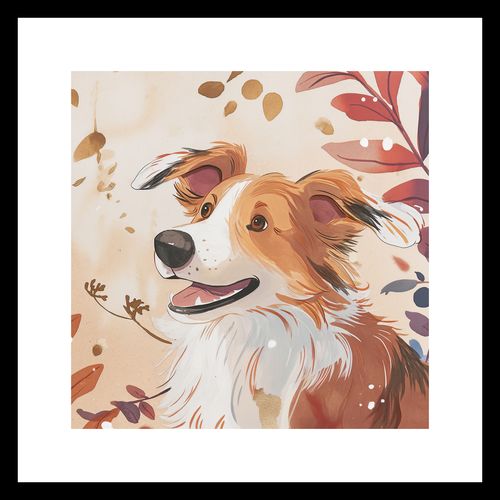 Plakat 30x30cm Collie Jesienną Porą na Arena.pl
