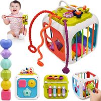 Kostka edukacyjna cymbałki kształty sorter 7w1