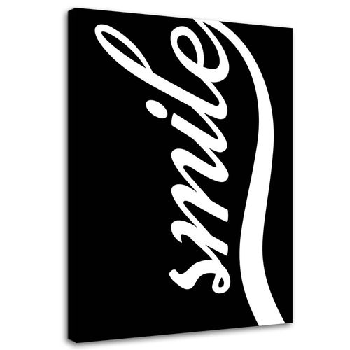 OBRAZ NA PŁÓTNIE Napis Smile Typografia 40x60 na Arena.pl
