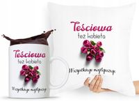 Zestaw Poduszka + Kubek Prezent Dla Teściowej Mamy Z Nadrukiem Ze Zdjęciem