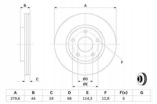 TARCZA HAM PRZOD 280X24 V BOSCH na Arena.pl