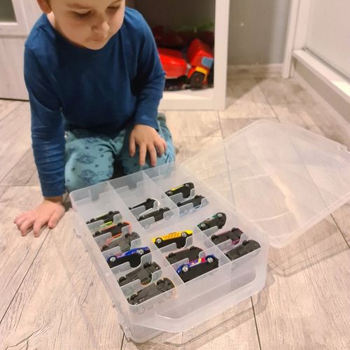 Półka Zamykana Walizka na Resoraki Autka Samochodziki Ekspozytor na 46 Aut na Arena.pl