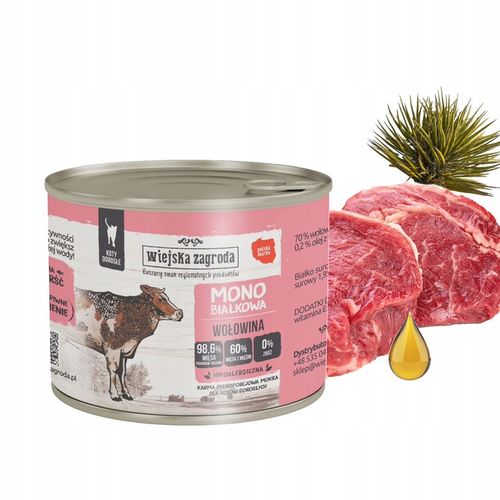 WIEJSKA ZAGRODA MONO Karma mokra dla kota MIX Smaków 6 x 200g Monobiałkowa na Arena.pl