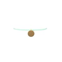 naszyjnik choker rzemyk - mięta n530m