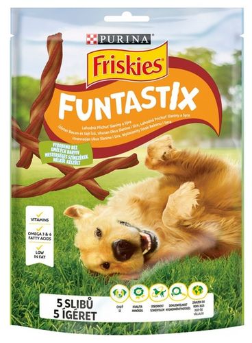 Skręcone przekąski z bekonem i serem dla psów - Friskies Funtastix 175g na Arena.pl