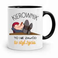 Kubek Czarny Dla Kierownika To Styl Życia Prezent Z Nadrukiem Ze Zdjęciem