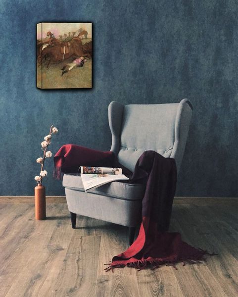 Scene from the Steeplechase The Fallen Jockey, Edgar Degas - obraz na płótnie 40x50 cm zdjęcie 2