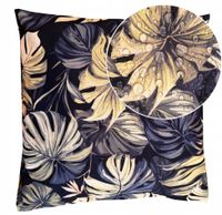 Poduszka WODOODPORNA UV ogrodowa dekoracyjna MONSTERA ZŁOTA 40x40 + wkład