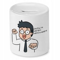 Skarbonka Dla Kierownika Zaufaj Mi! Prezent Z Nadrukiem Ze Zdjęciem