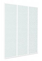 KFA Parawan na/wannowy biały 3-skrzydłowy 120x139 mrożony pleksa szron