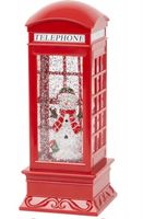 Świąteczna budka telefoniczna LED bałwanek