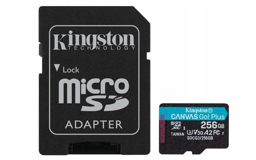 Karta pamięci micro SD SDXC 256GB KINGSTON Go! Plus 170MB/S DO KAMERY DRONA na Arena.pl