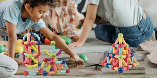 Klocki Magnetyczne Konstrukcyjne Edukacyjne Dla Dzieci Duże Elementy 98 El na Arena.pl